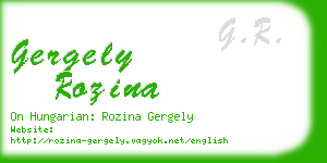 gergely rozina business card